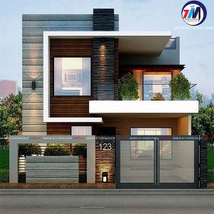 Phối cảnh mặt tiền biệt thự mini